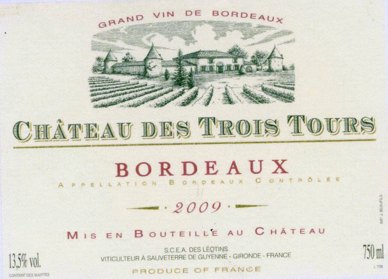 Chateau des Trois Tours Bordeaux 2020