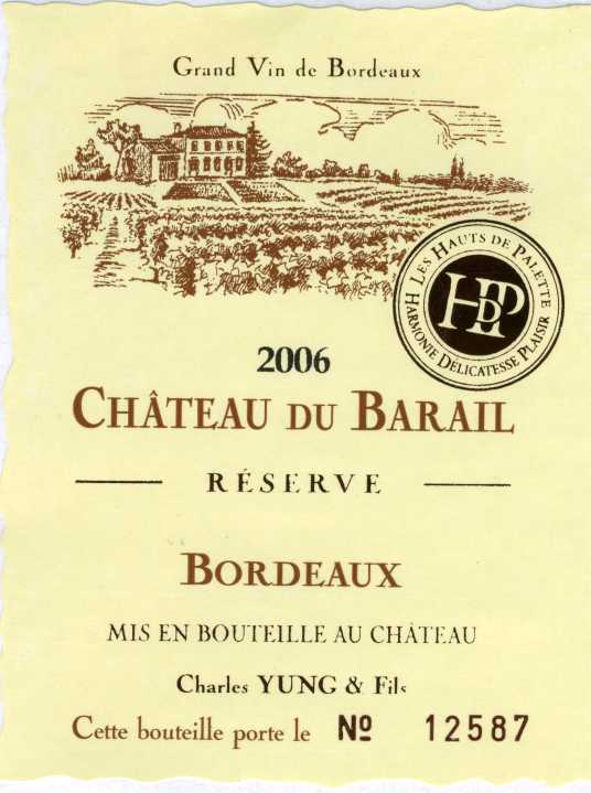 Chateau du Barail Bordeaux Blanc 2021/22