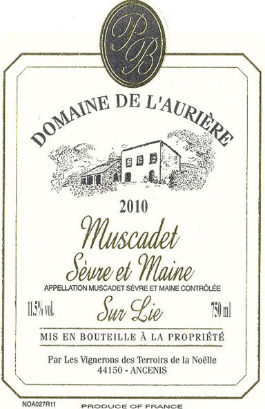 Domaine de L'Auriere Muscadet Sevre et Maine Sur Lie 2021/22