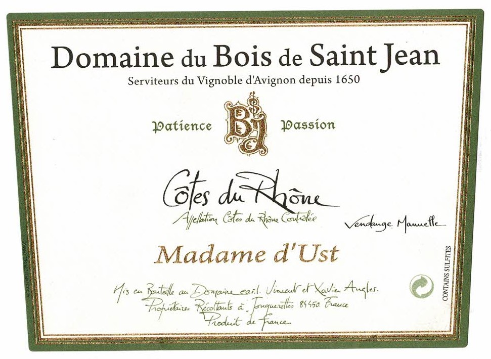 Domaine du Bois de Saint Jean " Madame D'Oust" Viognier 2022