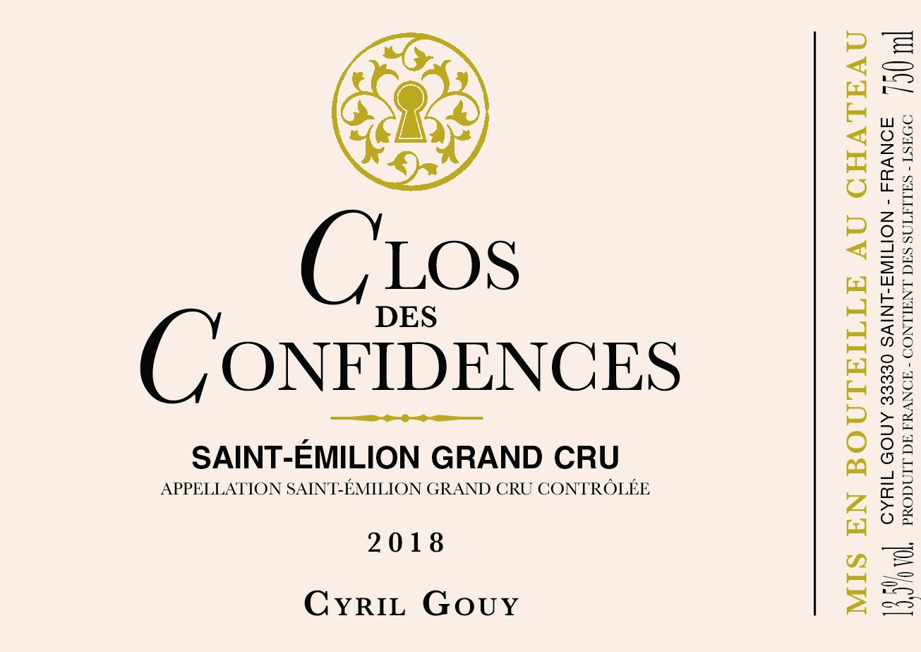 Clos de Confidences Saint Emilion Grand Cru 2019